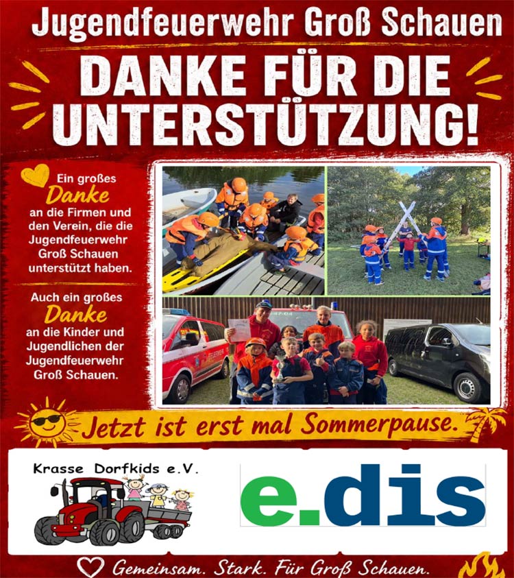 Krasse Dorfkids danken für Unterstützung